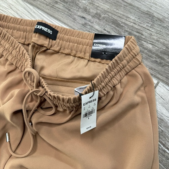 EXPRESS Tan Ankle High Rise Joggers Size Small - Picture 4 of 12